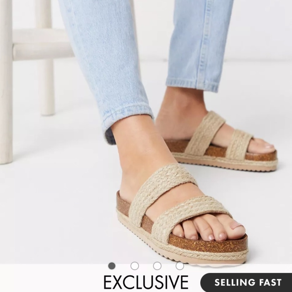 SOUTH BEACH Platform Rope Sandals/Sliders Women's US 7.5